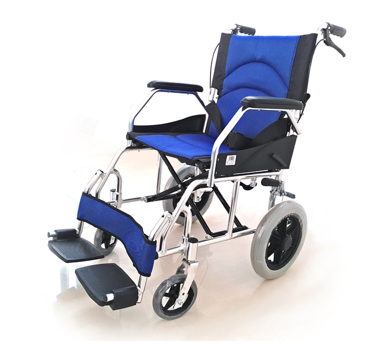 乐康医疗器械-佛山康健泰手动轮椅车KJT108A 蓝色