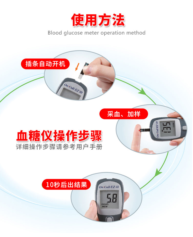乐康医疗器械网-浙江艾科血糖测试仪艾科.EZ Ⅲ型