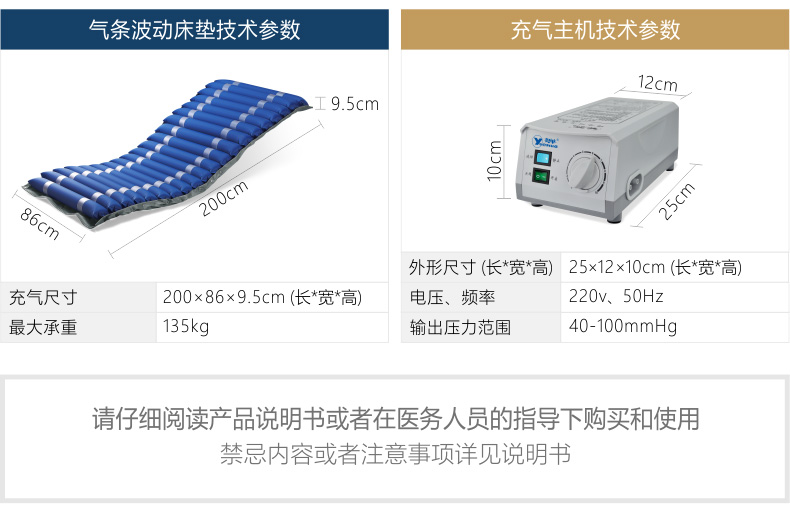 乐康医疗器械_广东粤华褥疮防治床垫QDC-300B 气条波动型气垫床