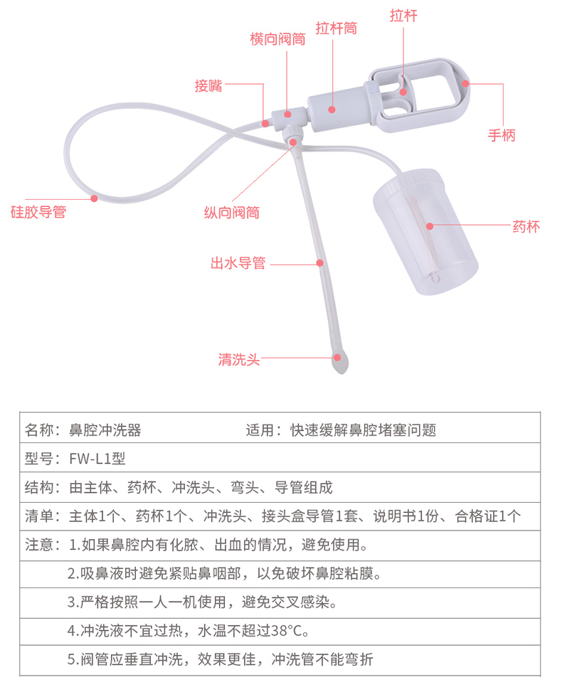 乐康医疗器械_鞍山百合手持式鼻腔清洗器FW-L1手持型